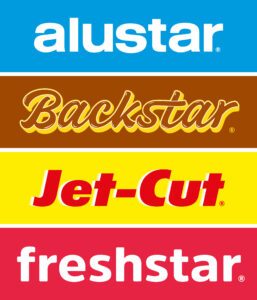 Logoblock Alustar, Backstar, Jet-Cut und freshstar