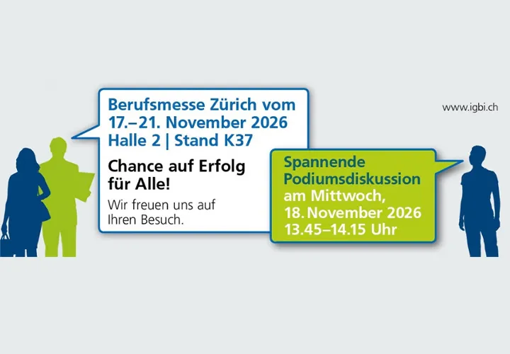 Einladung für Berufsmesse Zürich 2026